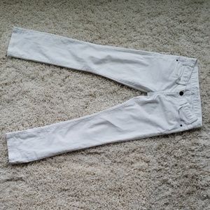 White low-rise straight leg jeans, 23/0